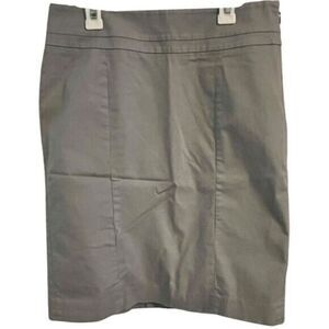 LOFT Classic Light Gray Crisp Cotton Lined Skirt. Size 4